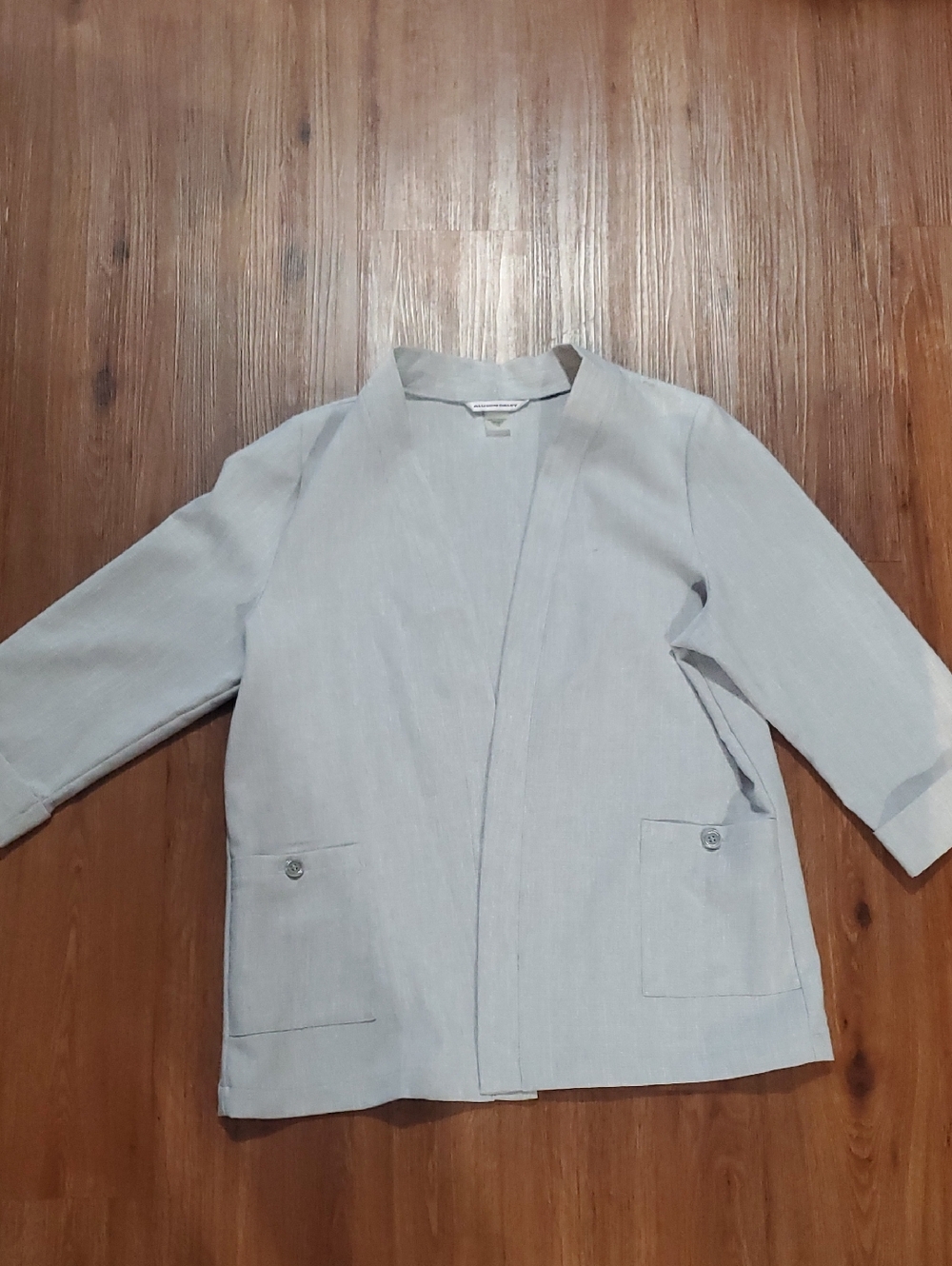 Allison Daley Light Gray Open-Front Jacket
